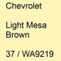 Preview: Chevrolet, Light Mesa Brown, 37 / WA9219.